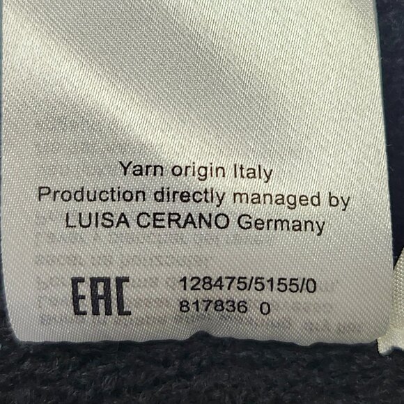 Luisa Cerano Women's Black/Grey Poodle Sweater W/Rhinestones Size 16 - Picture 11 of 11